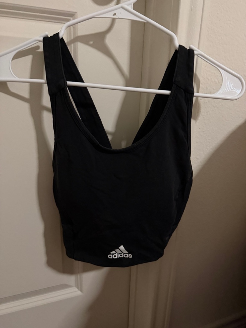 adidas Black Cross-Back High-Impact Sports Bra